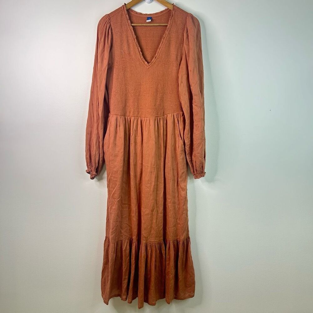 Old Navy Rust Orange Maxi Dress